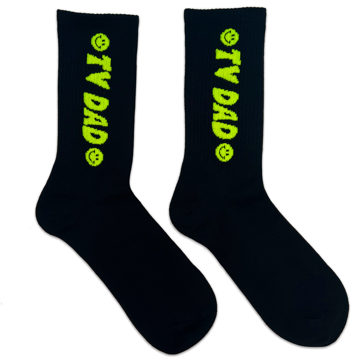 Smiley Socks Black with Neon