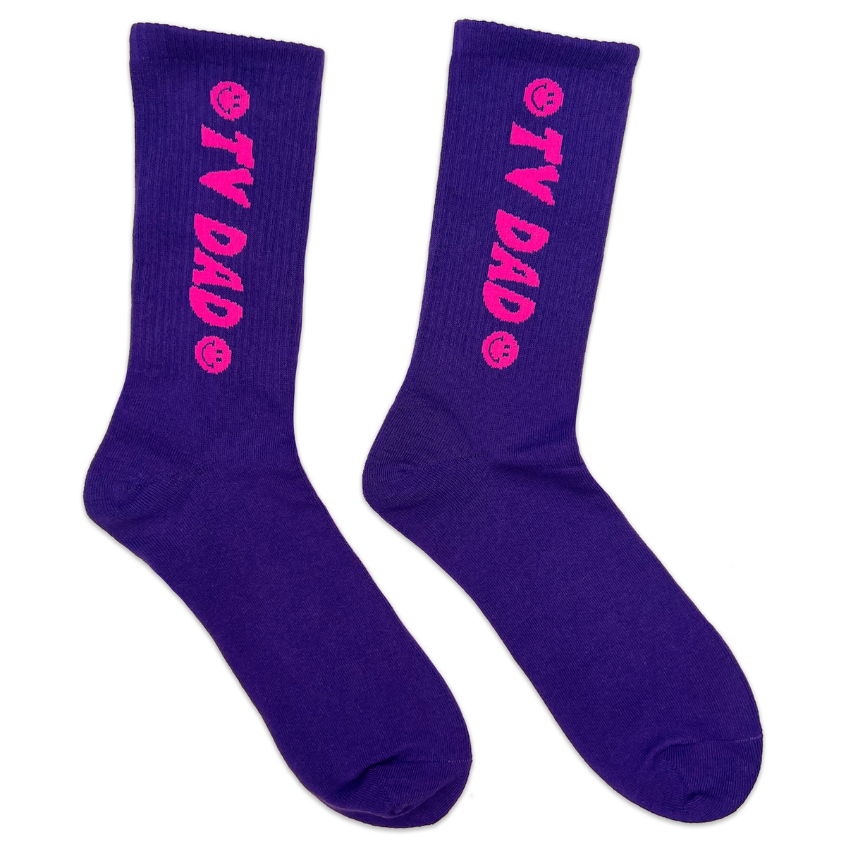 Smiley Socks Deep Purple with Pink