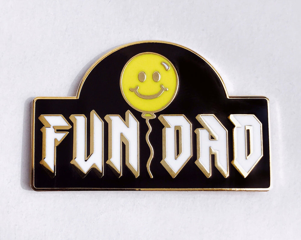 FUN DAD Pin - Silver/Blue